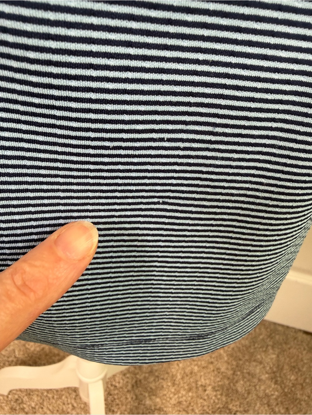 Title Nine Blue Stripe Polka Dot Layli Cowl Neck Tunic Shift Dress Medium Summer - Picture 6 of 12